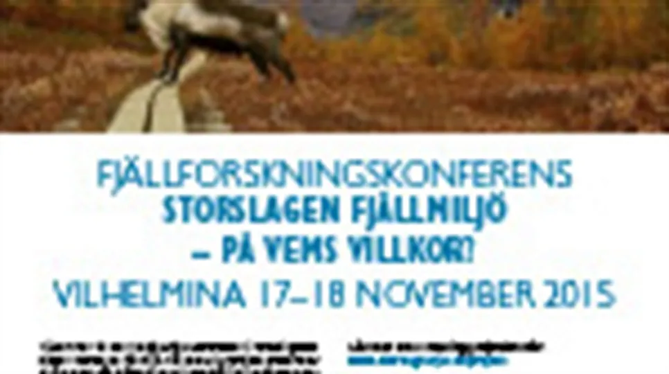 Program för fjällforskningskonferens 2015