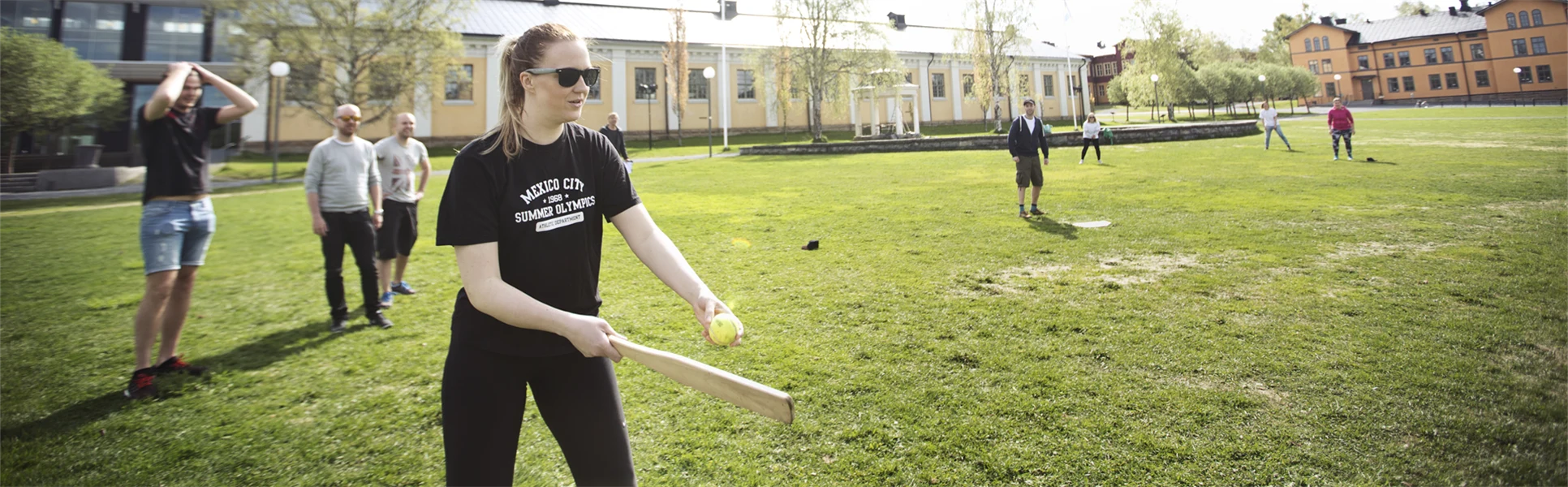 Brännboll på Campus Östersund