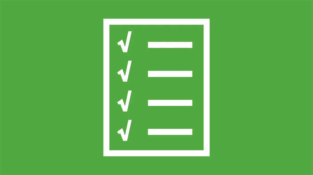 to do list icon on green backdrop