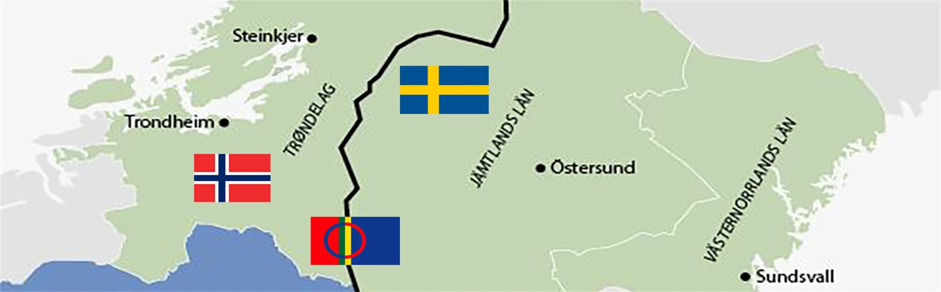 Karta över det nordiska gröna bältet