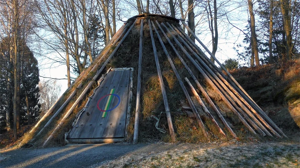 Samisk torvkåta.
