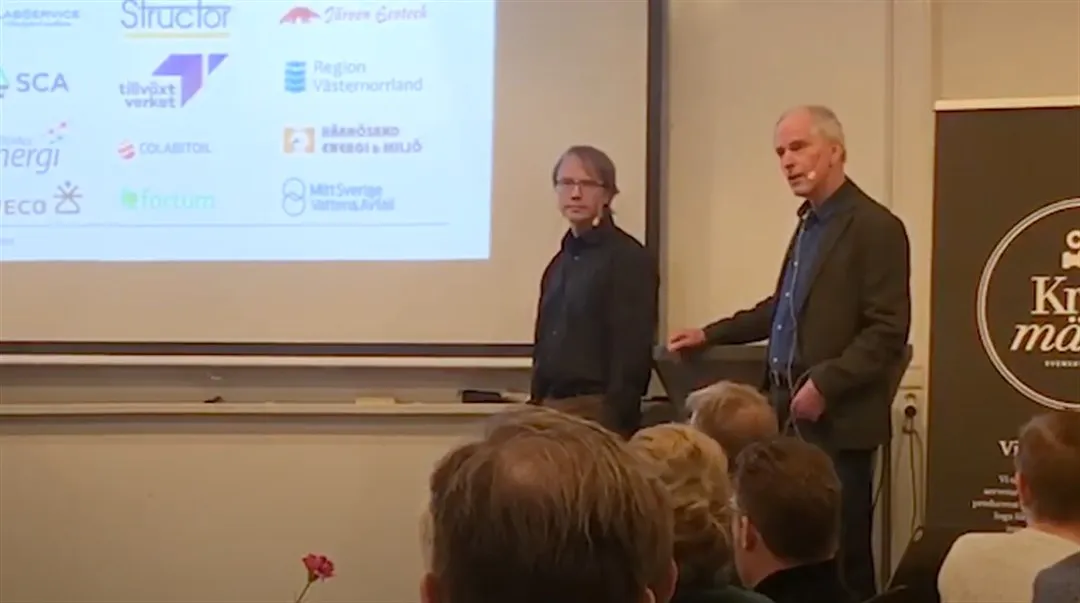 Börje Norlin och Erik Hedenström på Timrå företagsfrukost. 