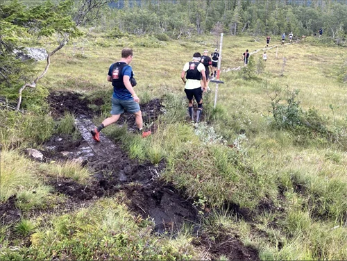 Löpare i fjällen.