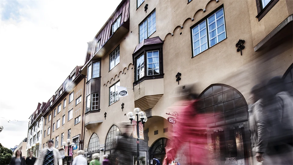 samhälle, stadsmiljö, gågata