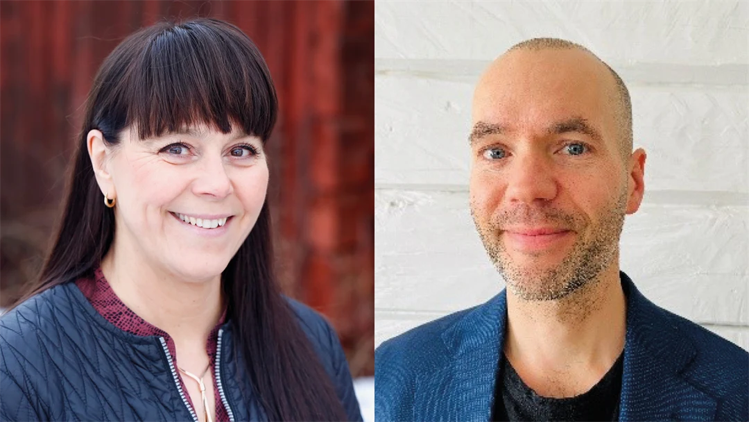 Bild på två medarbetare på Tillväxtverket