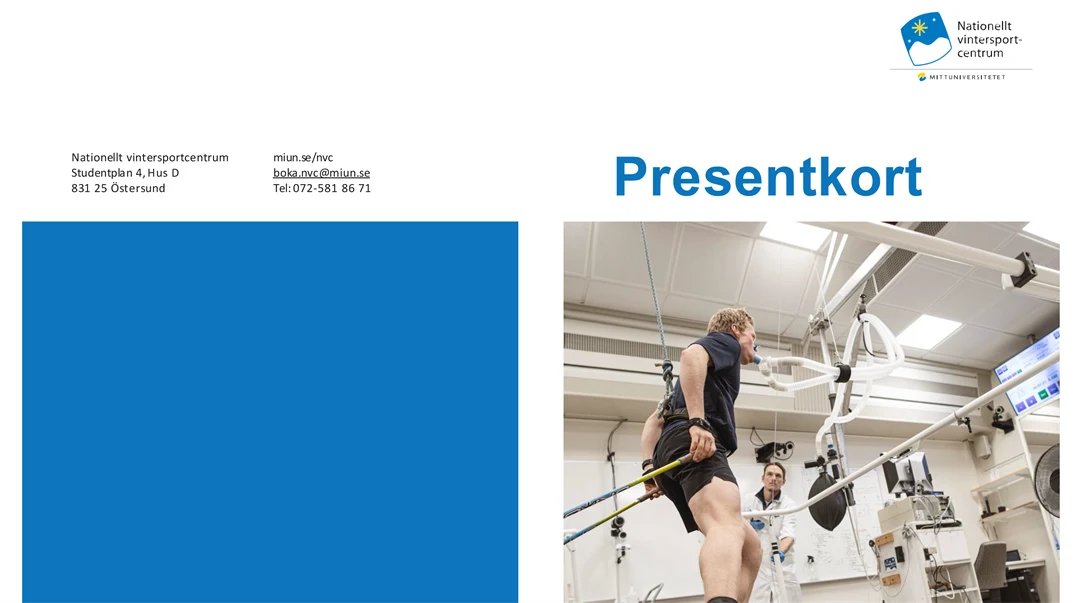 Bild på presentkort för fysiologiska tester på Niationellt vintersportcentrum