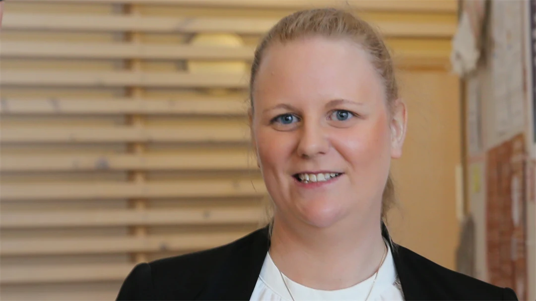 Porträtt på en kvinna.