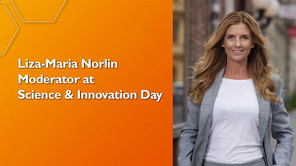 Liza-Maria Norlin moderatarot at Science & Innovation Day