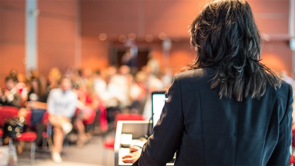 Female public speaker