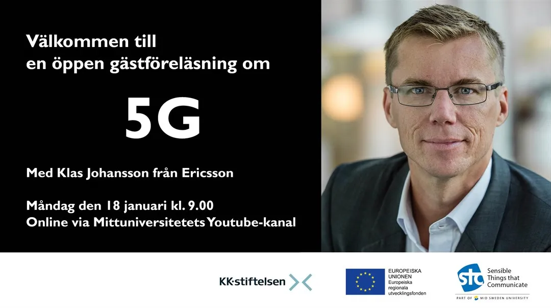 Öppen gästföreläsning om 5G med Klas Johansson från Ericsson