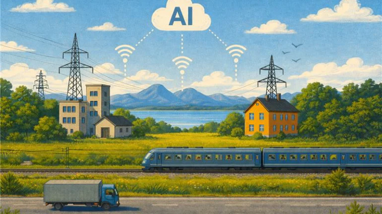 AI-genererad bild på färgglad natur