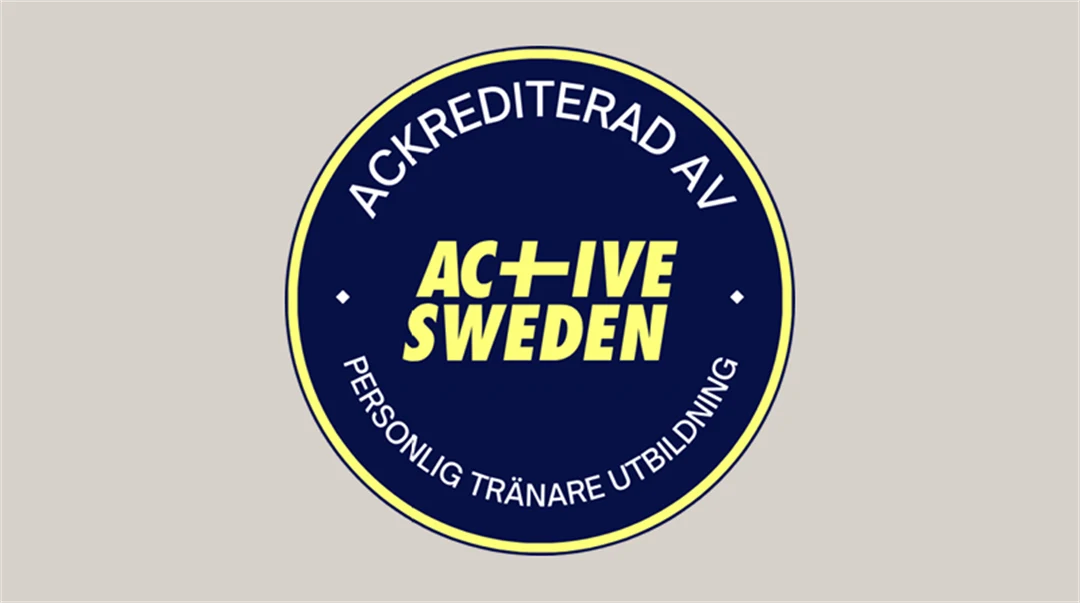 Certifieringsmärke: Ackrediterad av Active Sweden – Personlig tränare utbildning