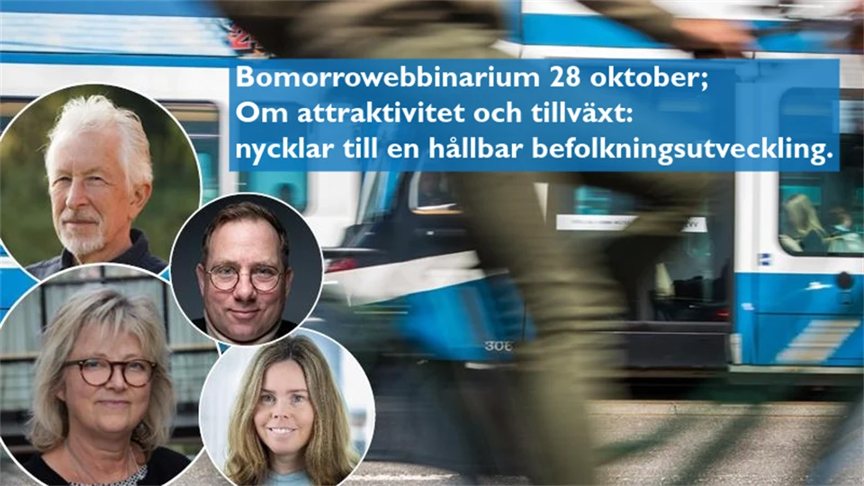 Bomorrowwebbinarium om attraktivitet och tillväxt för svenska städer