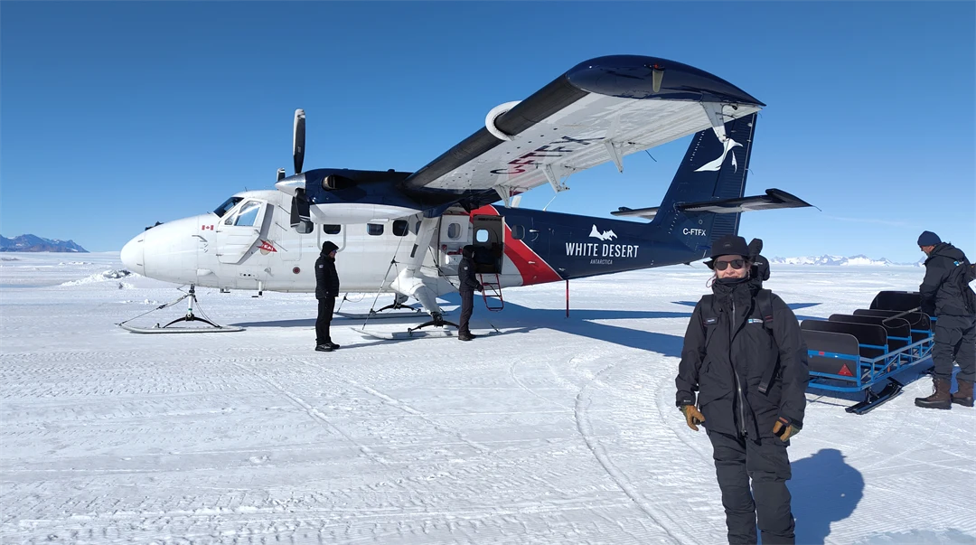 Forskaren Katrin Lindbäck på Antarktis