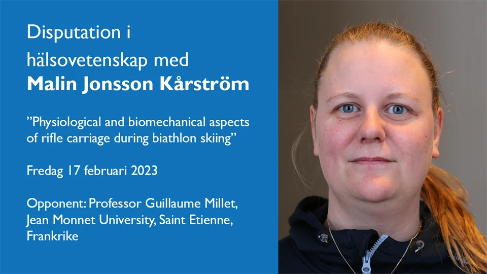 Disputation i hälsovetenskap med Malin Jonsson Kårström