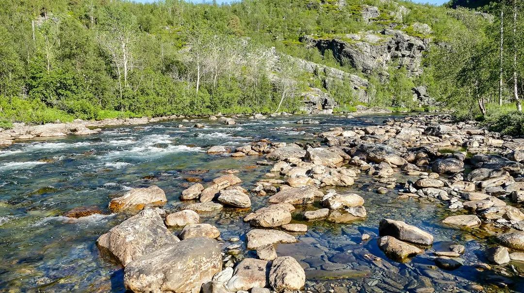 Vattendrag fjäll natur Norrland