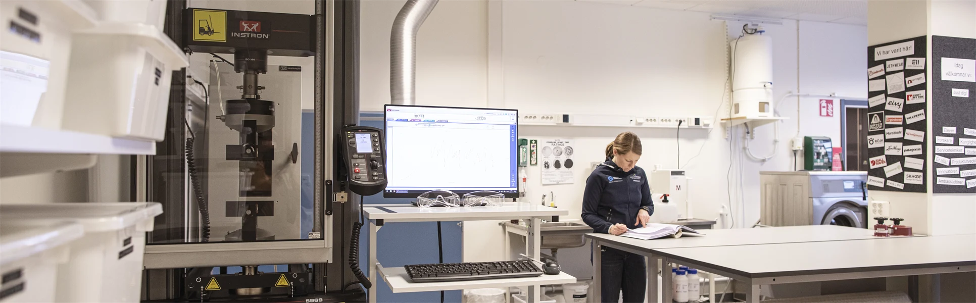Materialprovningslabbet på Sports Tech Research Centre
