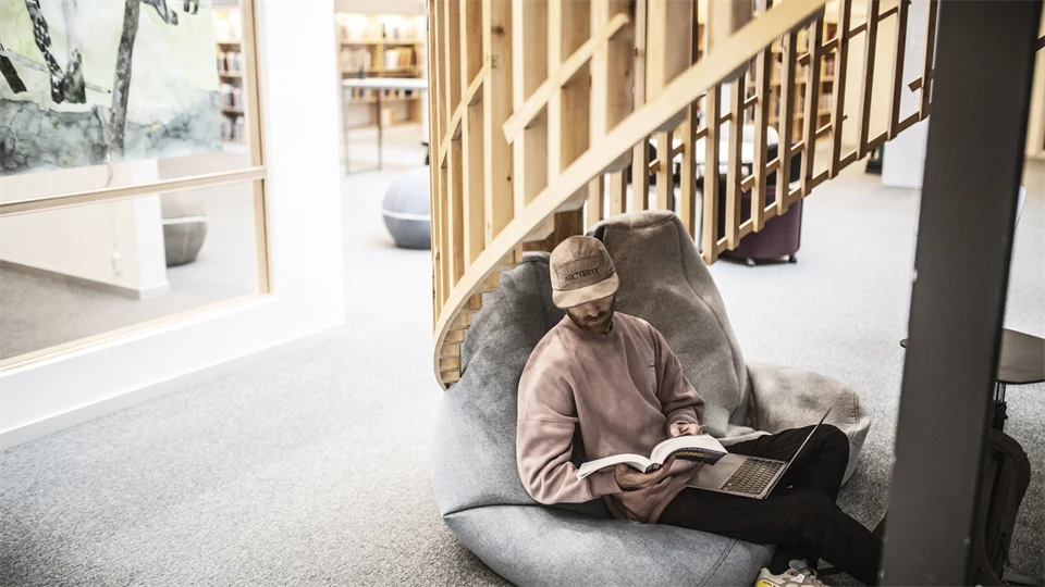 Students in a campus environment.