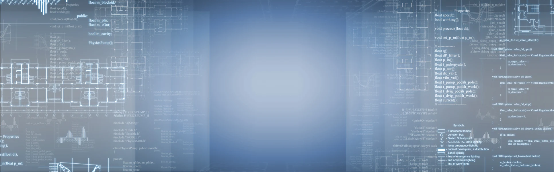 Högteknologiska ritningar och grafik på en blå bakgrund. Begreppet teknologi och affärer