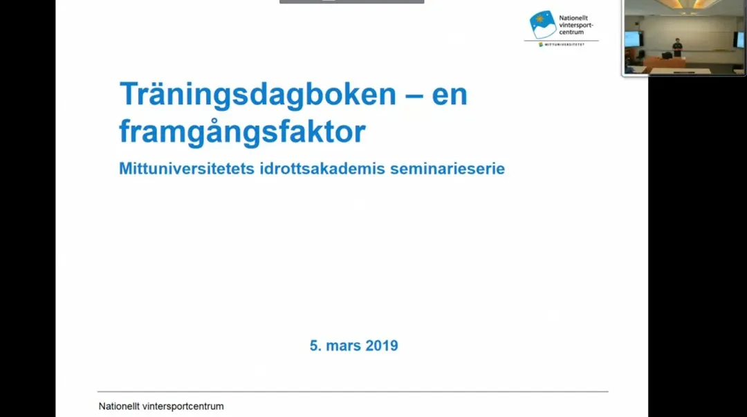 Träningsdagboken, Seminarium med Øyvind Karlsson