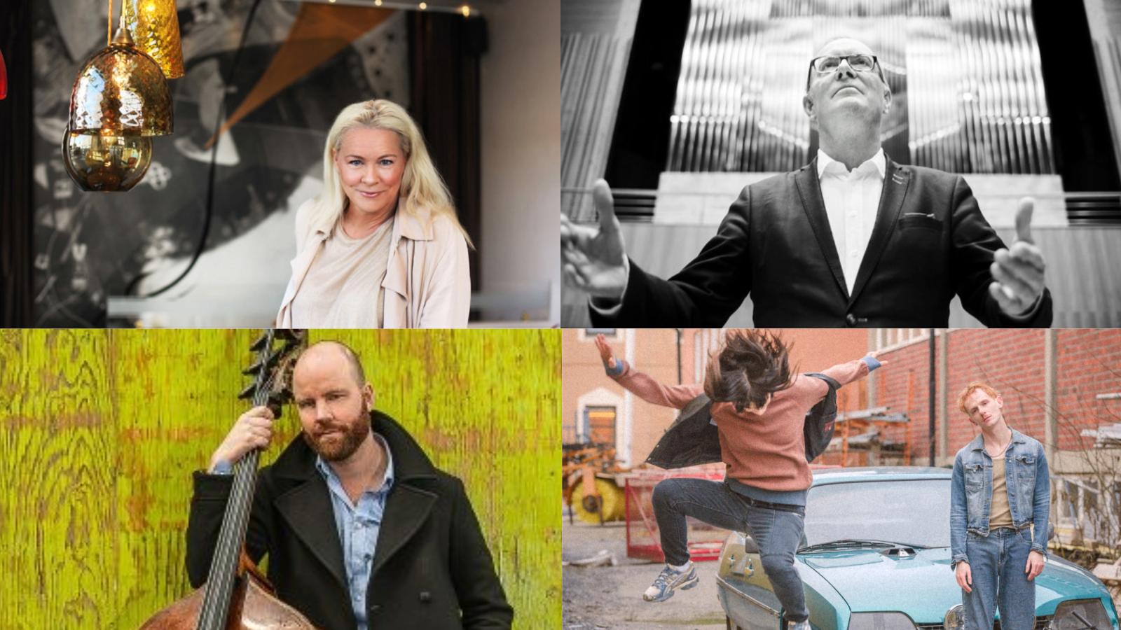 Bilder på olika kulturupplevelser i Sundsvall. 