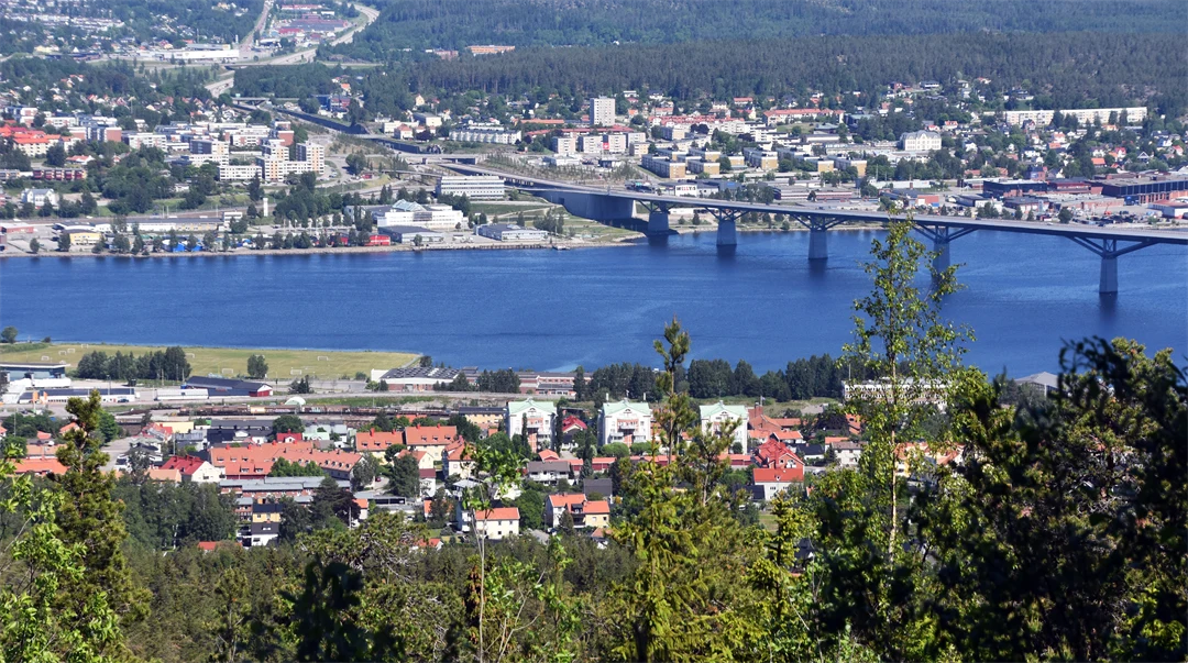 Vy över Sundsvall.