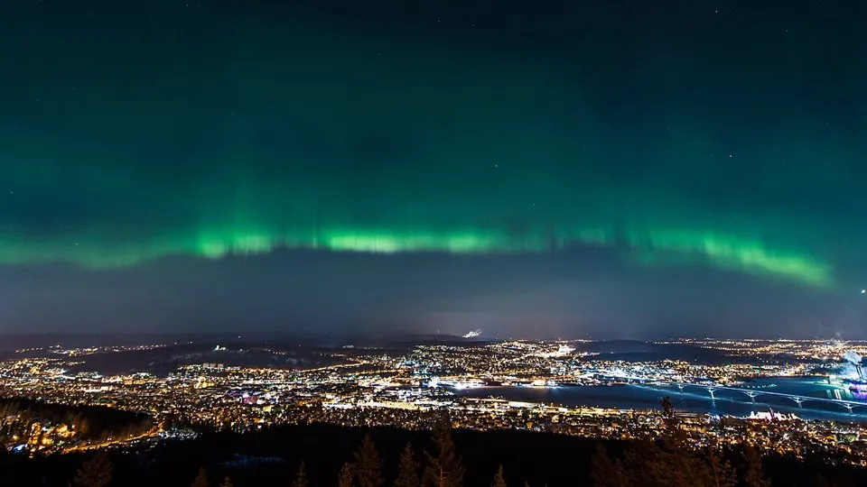 Northern lights over Sundsvall