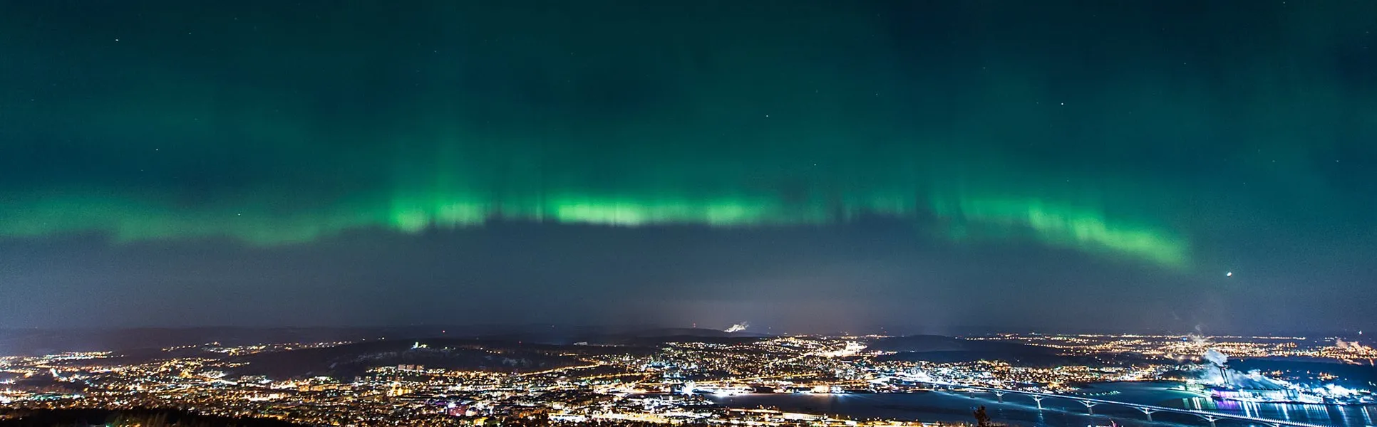 Northern lights over Sundsvall