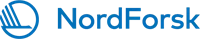 Blå logotyp med texten Nordforsk.