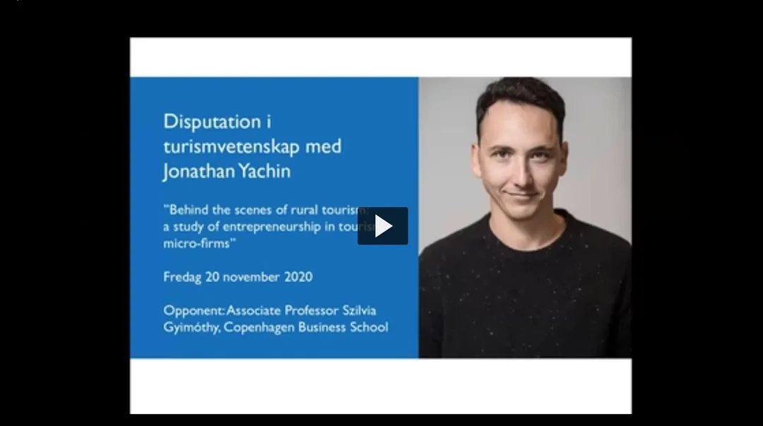 Inspelning av Jonathan Yachins disputation