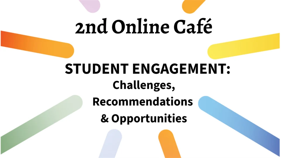 Grafik för det andra Online Caféet om studentengagemang.