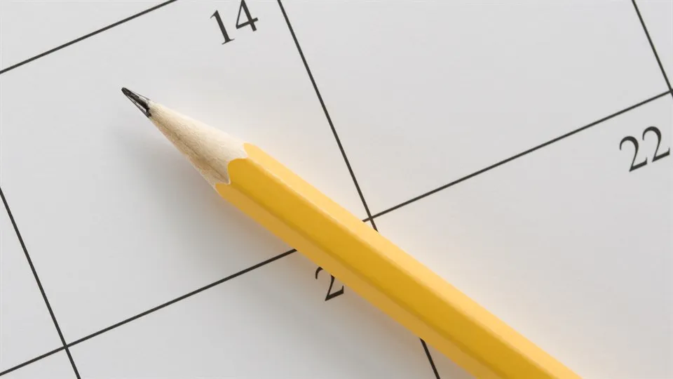 Planering, schema, kalender, penna