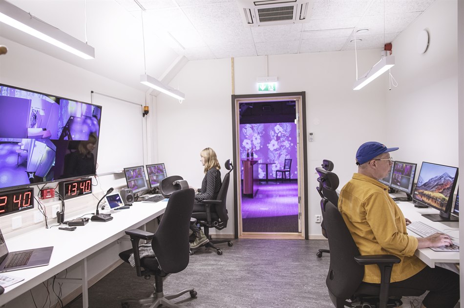 Kontrollrummet i RCR labbet, Mittuniversitetet 