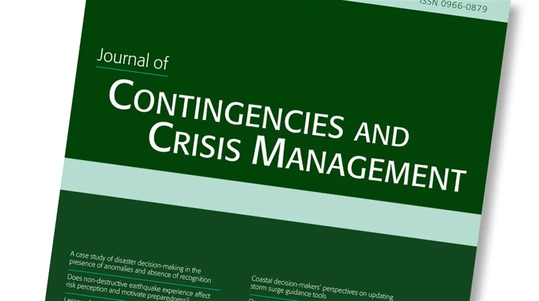 Cover of the Journal of Contingencies and Crisis Management