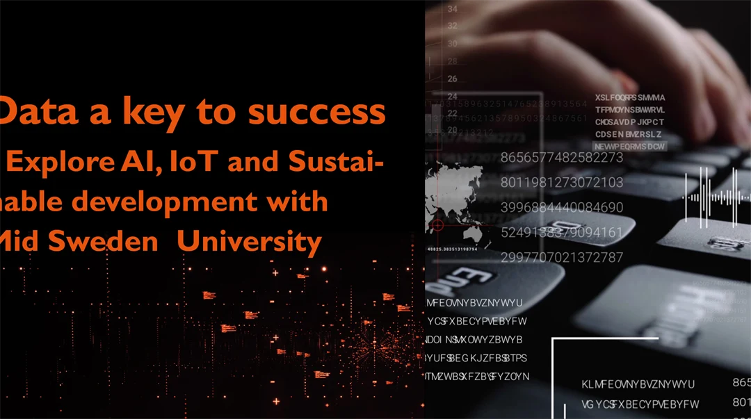 Data - a key to success Explore AI, IoT, and sustainable development with Mid Sweden University