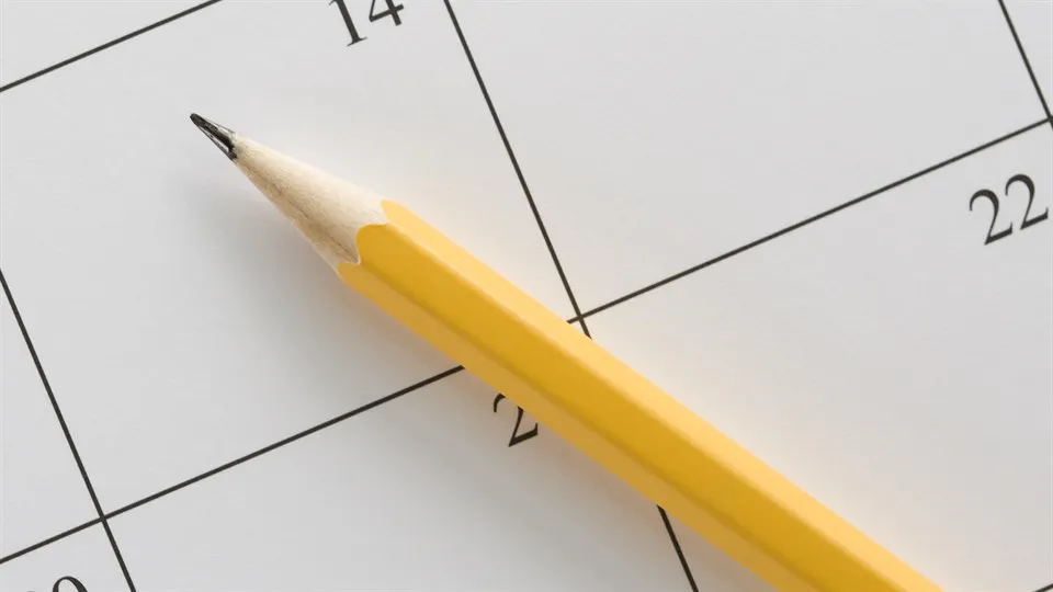 Planering, schema, kalender, penna