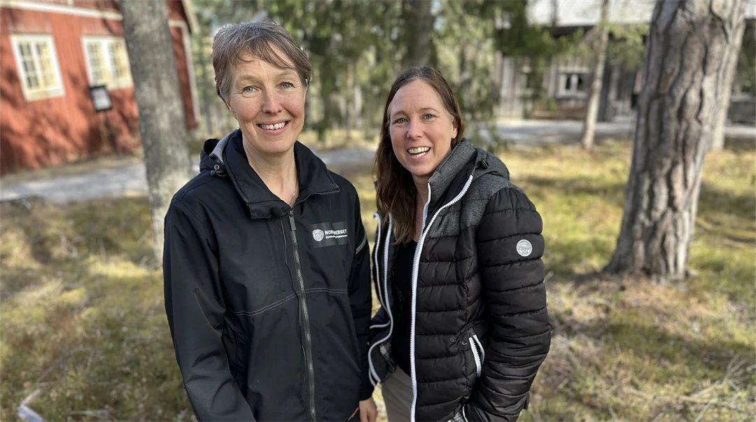 Jennie Sandström och Ulrika Stenbäck på Norra berget.