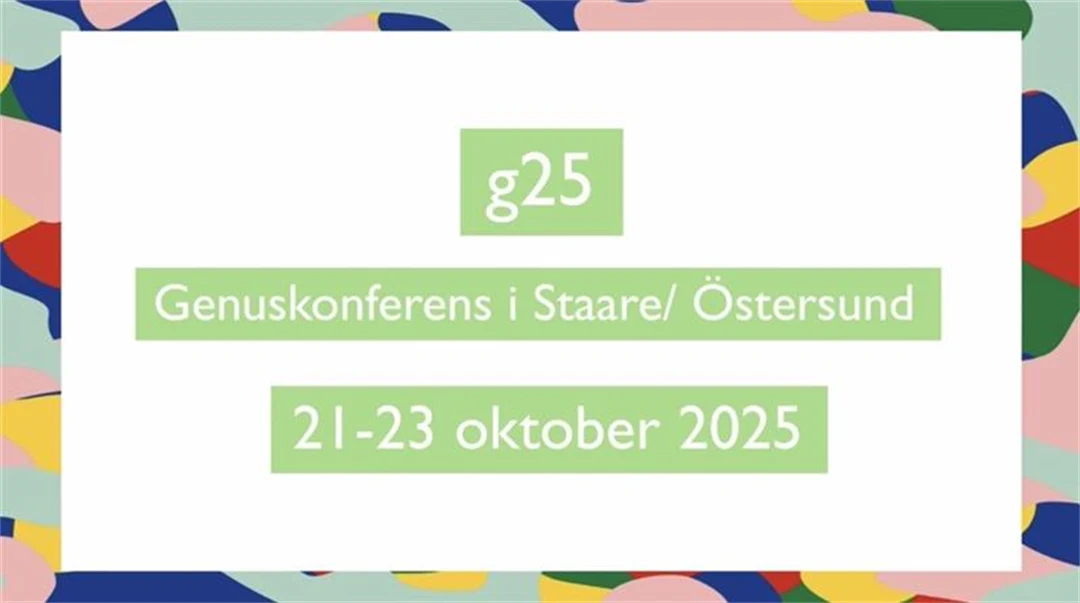 Försättsbild till video med texten "g25. Genuskonferens i Staare/Östersund. 21-23 oktober 2025